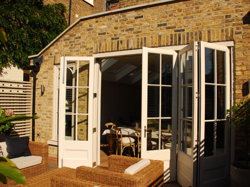 An orangery extension constructed in brick