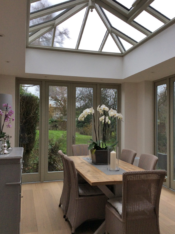 Orangery with two pairs of french doors