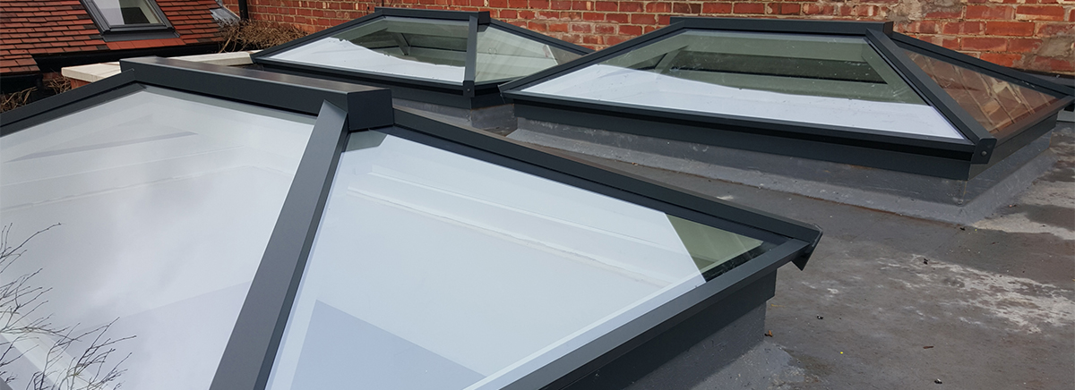 The Worcester and Lincoln aluminium roof lanterns