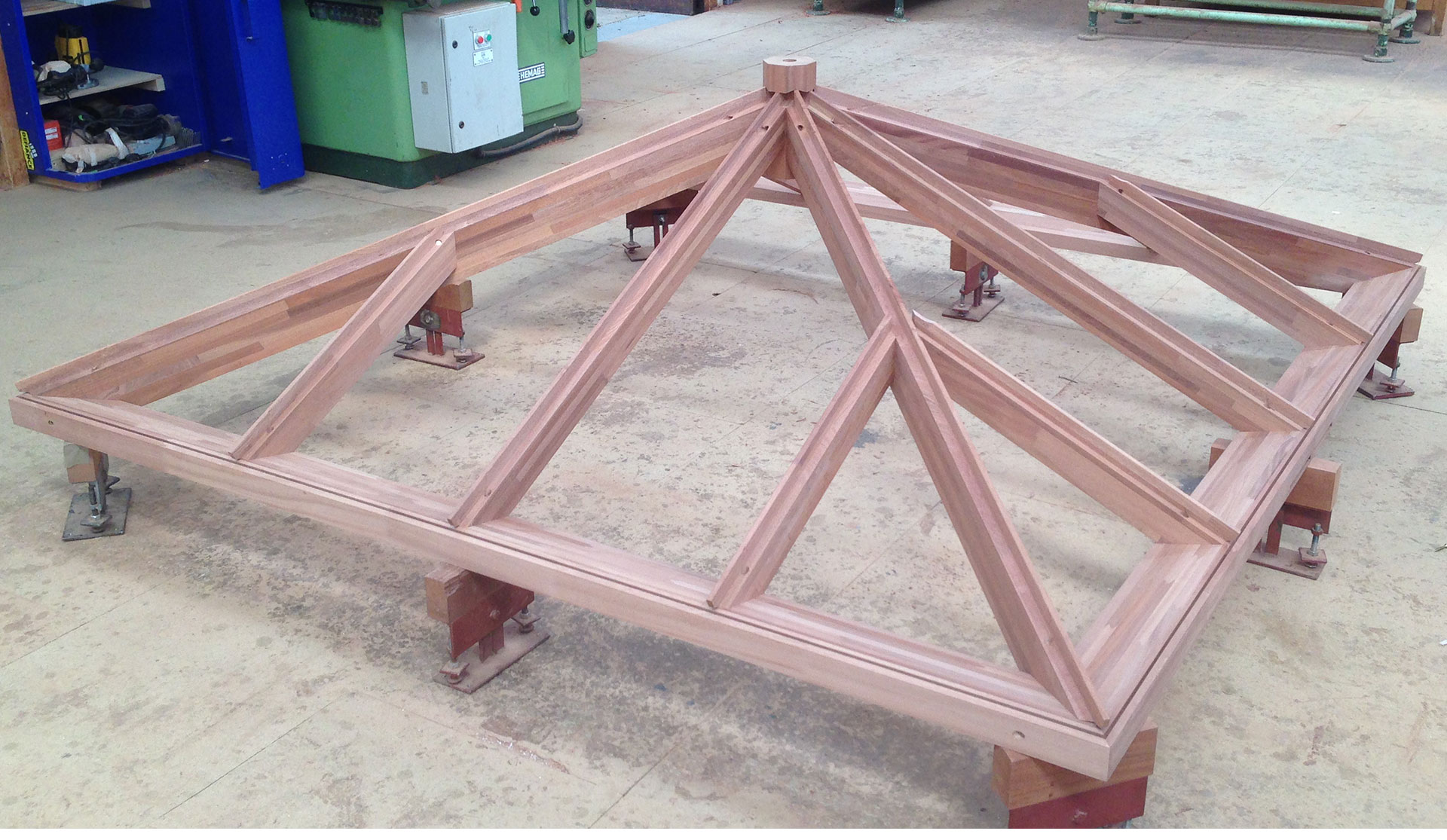 Sapele hardwood roof lantern pre-assembled