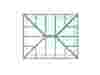 Roof plan of the Denby Roof Lantern, illustrating the symmetrical glazing layout and structural timber framework.