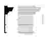 Cross-section and elevation drawing of the Cavendish Fascia (600mm height), highlighting its elegant cornice profile and integrated guttering.